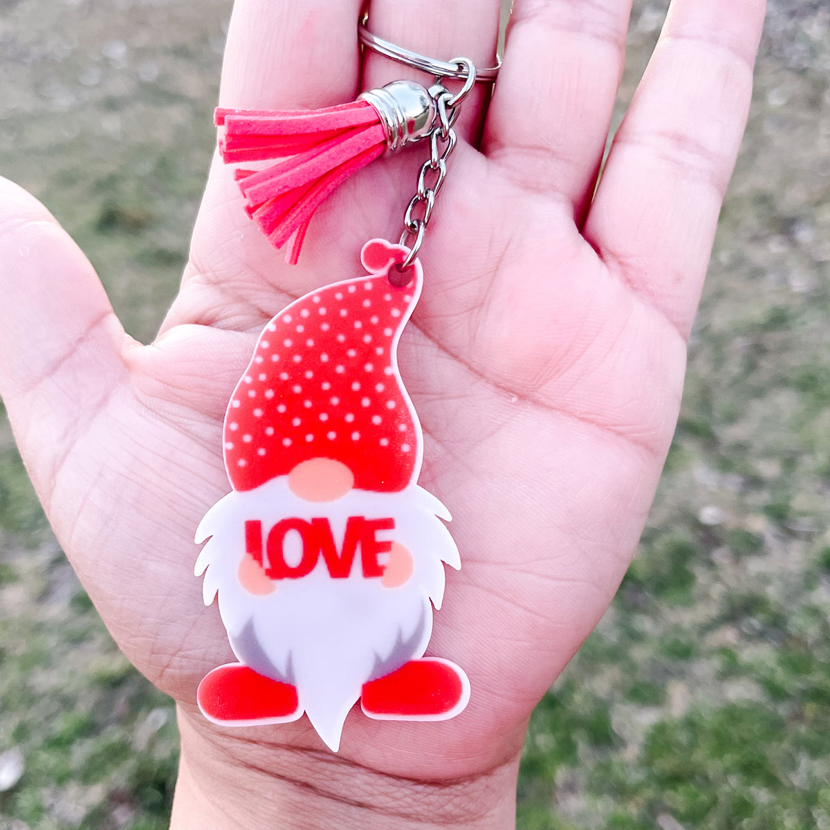 Gnome Connector Charm, Valentines Charms, Valentines Charms for