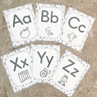 BOHO minimalistic Pastel Classroom Decor- Digital Download Alphabet A-Z