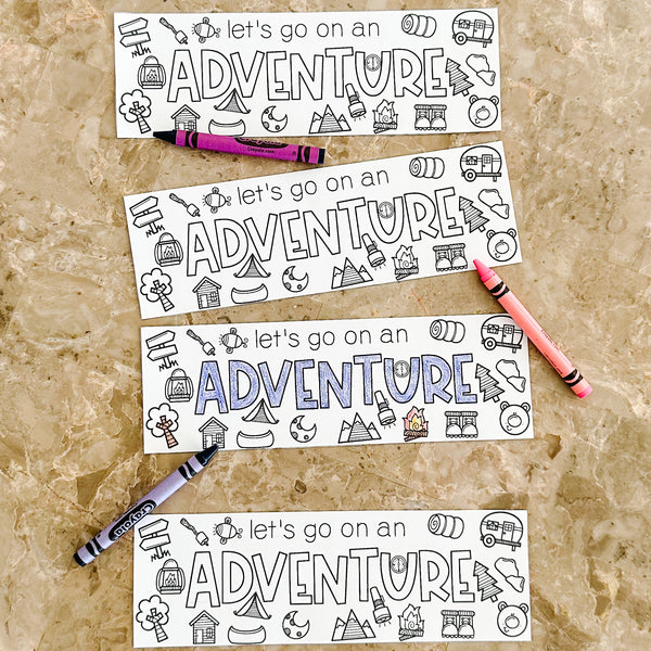 Adventure Bookmark- Digital Download