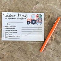 Teacher Mail Digital Download- Spooky Tractor