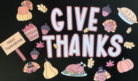 Give Thanks Bulletin Board- Laminated & Cut Card Stock