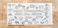 Family Thanksgiving coloring banner