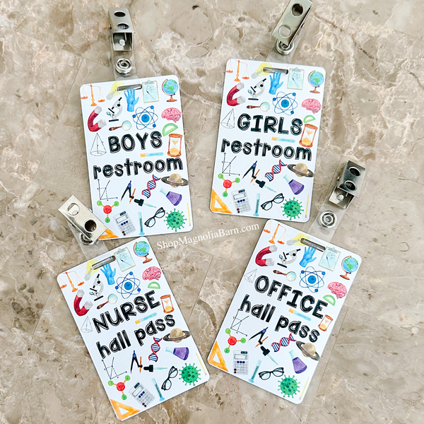 Science Themed Hall Passes