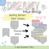 Paint Strokes Bunting Banner- Digital Download