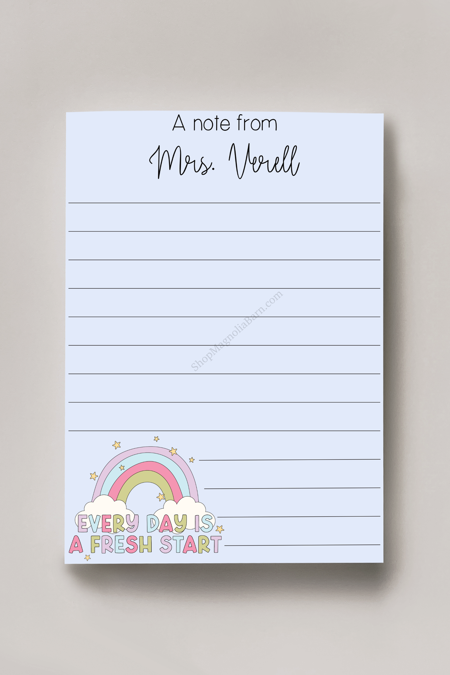 A Fresh Start Custom Notepad