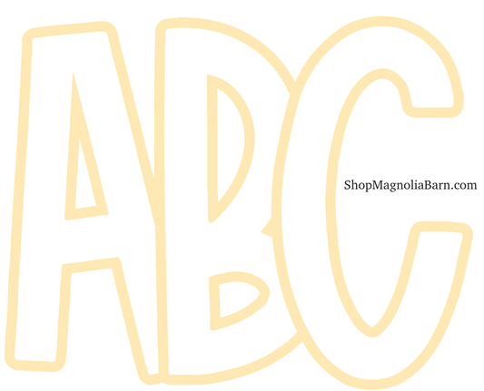 Yellow Pastel Digital Font Download- instant download