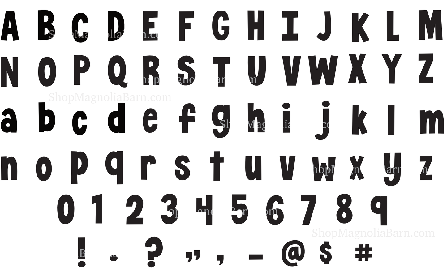 Black and White Font Style 1-  Digital Download