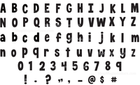 Black and White Font Style 2-  Digital Download