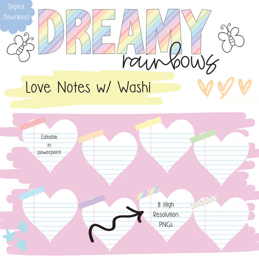 Love Notes w/ Washi - Digital Downloads