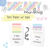 Washi Tape & Torn Paper- Digital Download