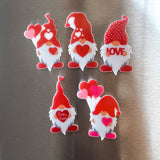 Valentines Day Gnome Magnet Set