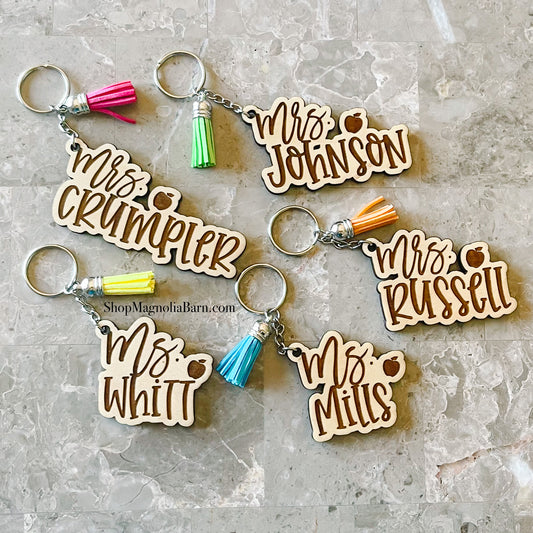 Teacher Name Keychain